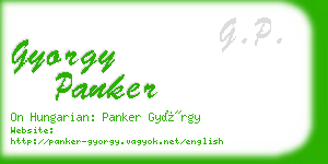 gyorgy panker business card